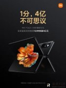 1分钟破4亿！小米首款折叠屏手机MIX FOLD开售